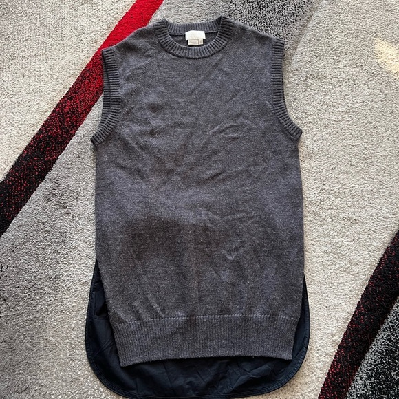 DKNY Pure Merino Wool Sweater Vest Tunic Top - Picture 1 of 4